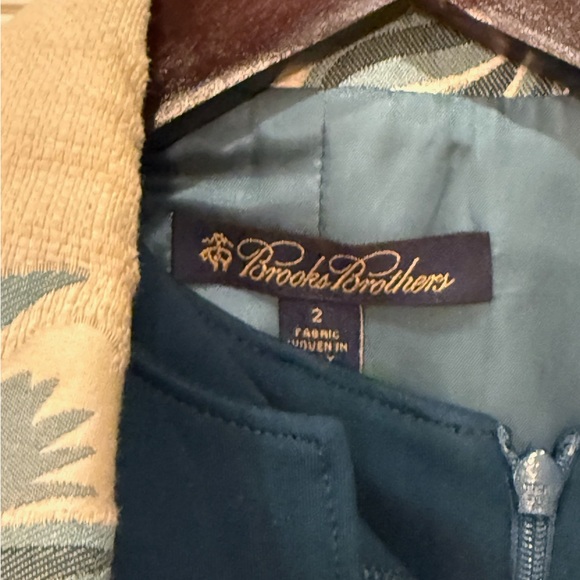 Brooks Brothers set- embroidered Floral jacket w/ coordinating solid teal dress - Picture 10 of 10